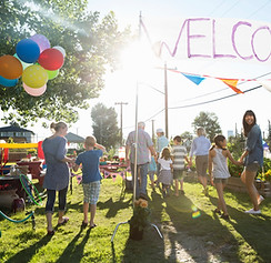 outdoor family celebration