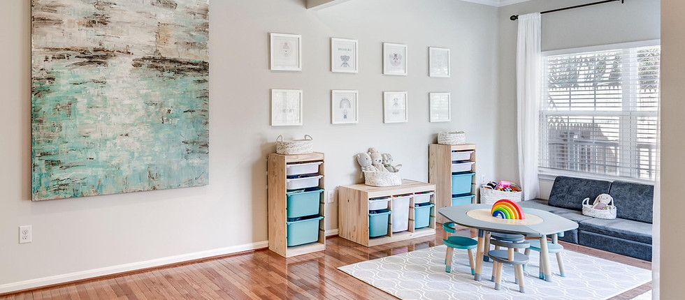 Organized children’s playroom by A Call for Order