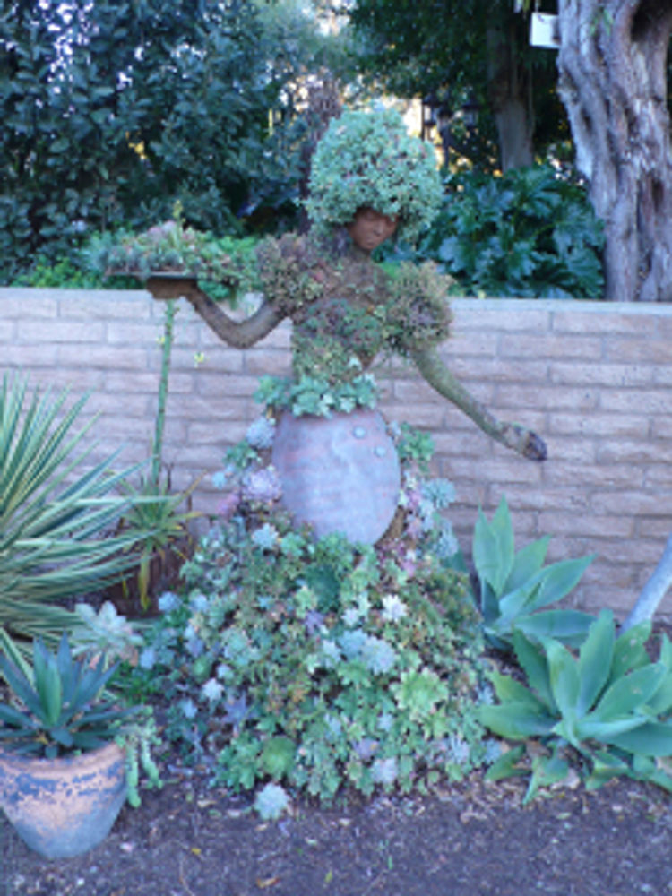 A statue in the garden, San Diego Botanic Gardens, photo by John Keesey.
