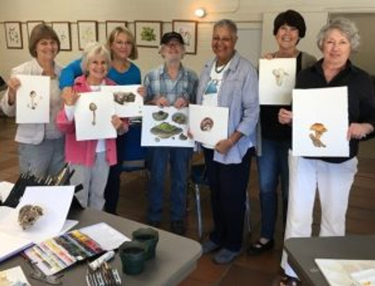 Those in attendance were (from left to right): Beth Stone, Gilly Shaeffer, Olga Eysymontt, Sasha, Cynthia Jackson, Janice Sharp and Bonnie Ash (missing from the photo are Pat Mark, Kathy Morgan and Jude Wiesenfeld).