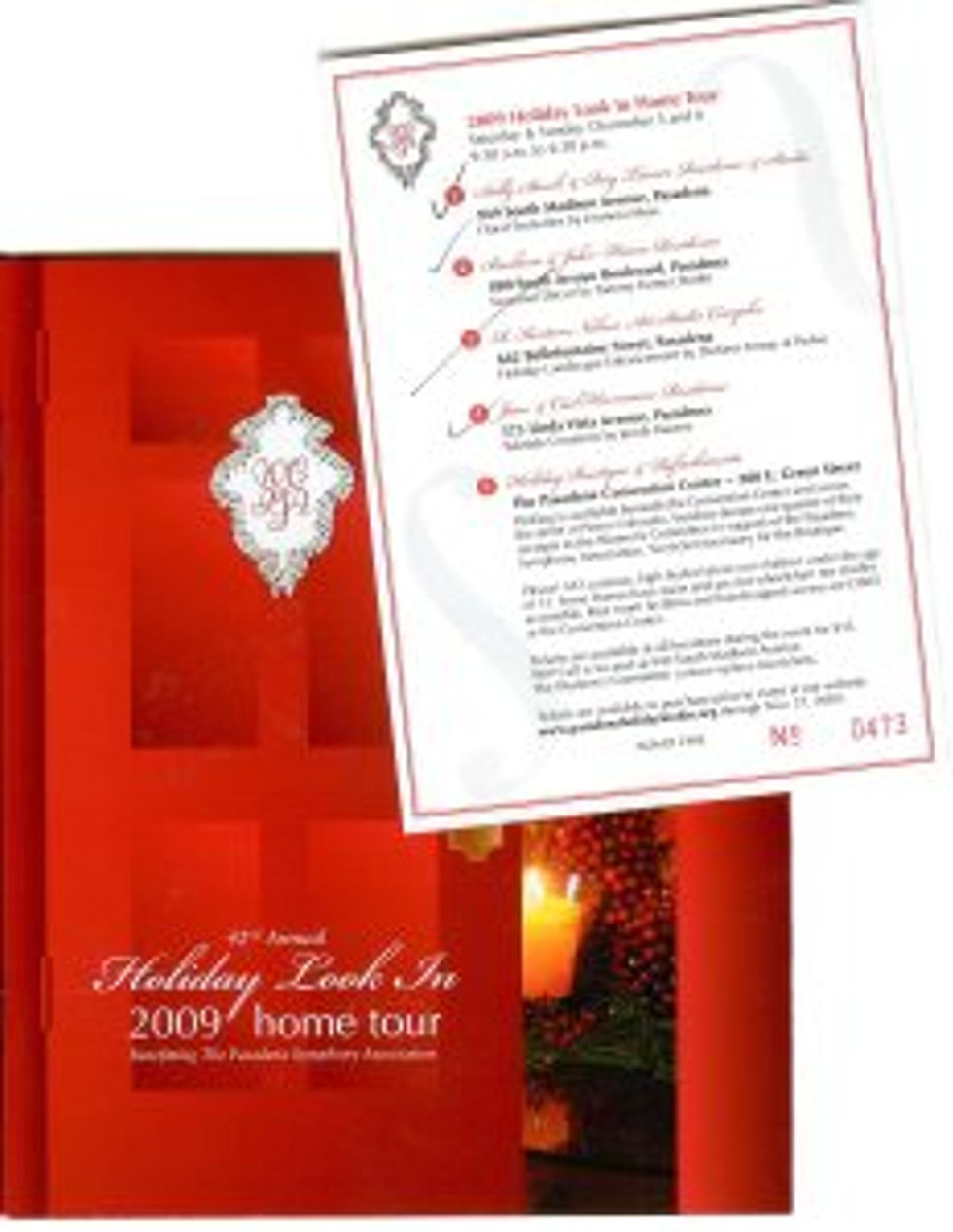 Home Tour Program and Ticket