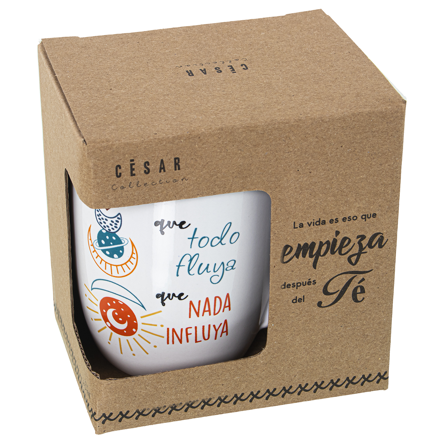 Miniatura: Mug Infusión de Cerámica "Que todo fluya, que nada influya" 375 ml.