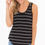 Thumbnail: Z SUPPLY The Pencil Striped Sleek Jersey Tank | Black & White