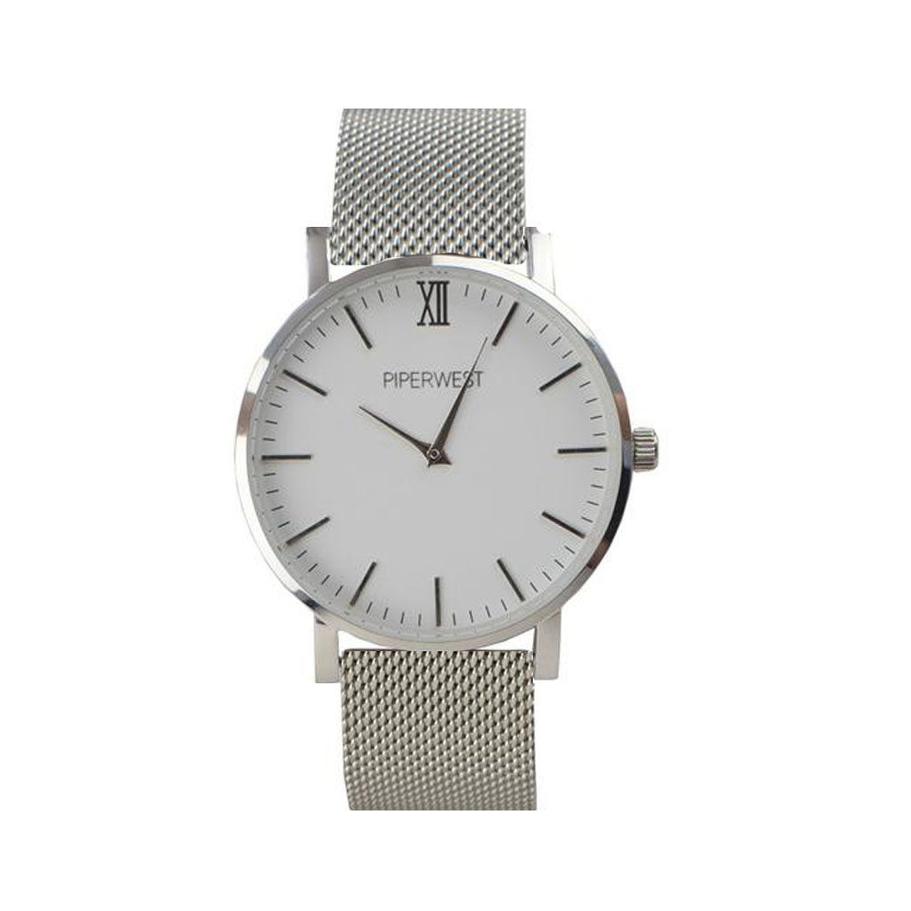 PIPERWEST | Mesh Minimalist 42mm in Silver