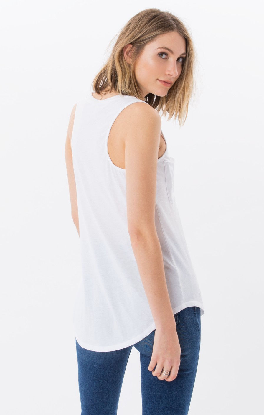 Thumbnail: Z SUPPLY The Pocket Racer Tank - White