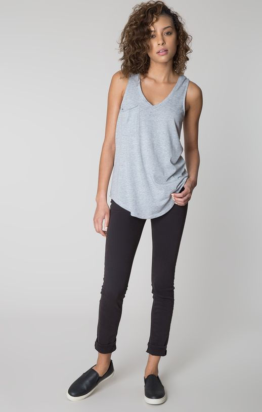 Thumbnail: Z SUPPLY The Pocket Racer Tank  - Grey