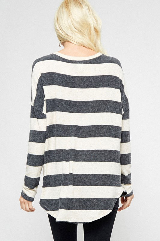 Thumbnail: Promesa The Tie-Up Stripes | Charcoal & Ivory