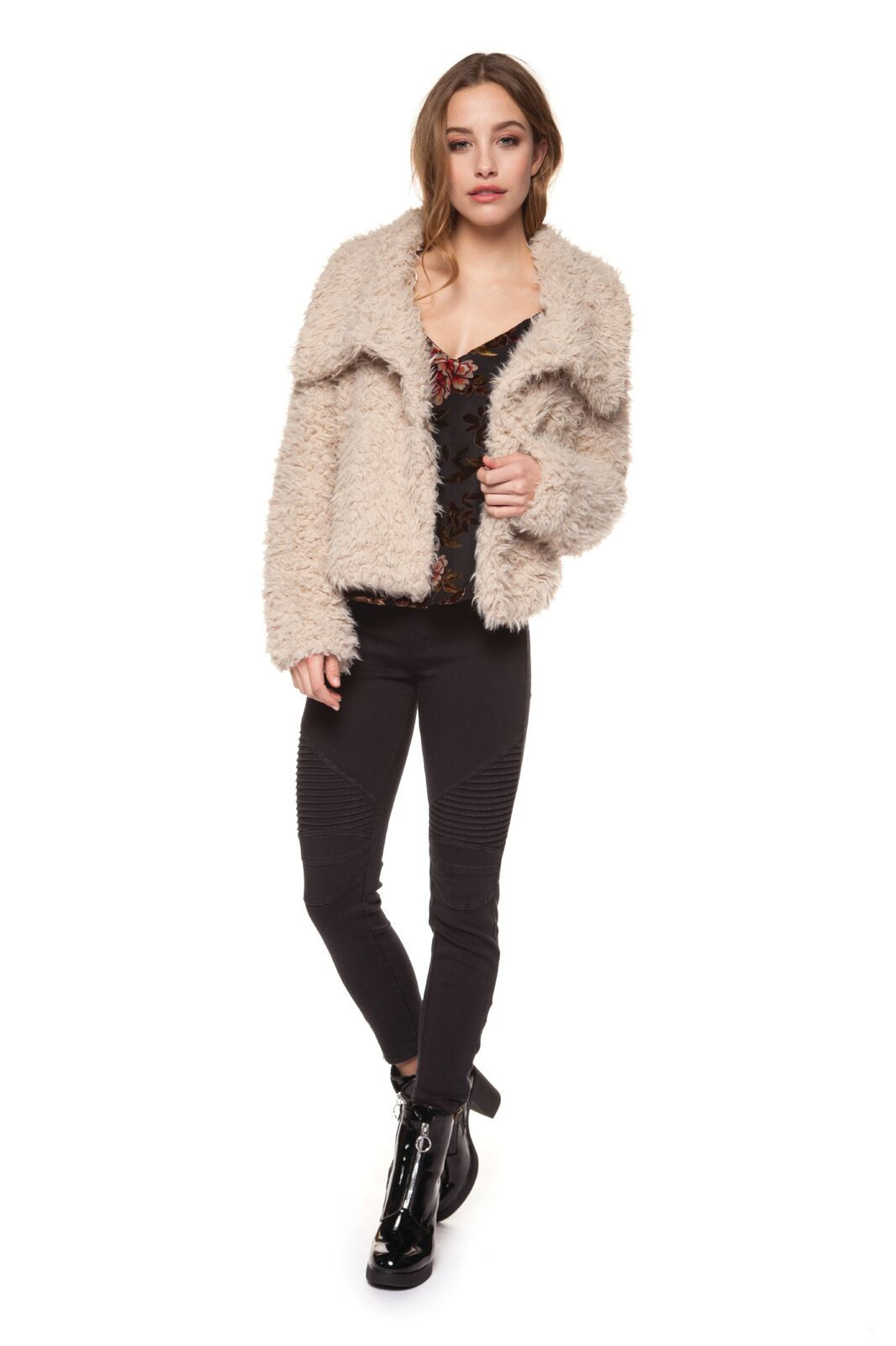Dex Teddy Jacket- Fluffy Beige | 1229520