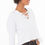 Thumbnail: Z SUPPLY The Lace-Up Hoody Crop Fleece - White