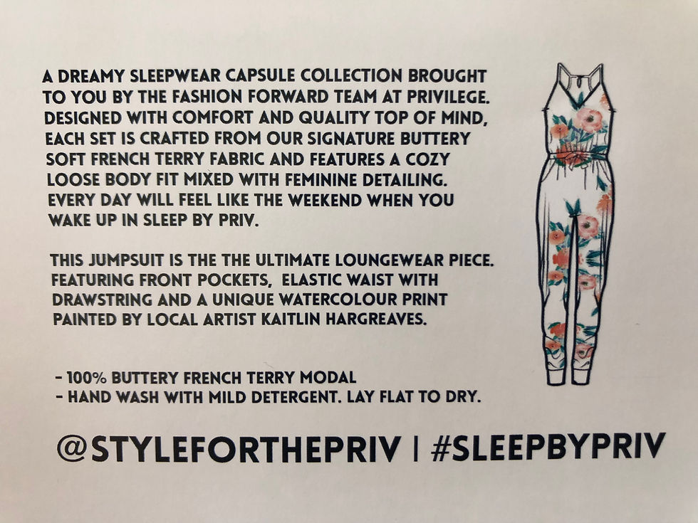 Thumbnail: Priv Sleepwear Secret Garden Romper - Floral Watercolour