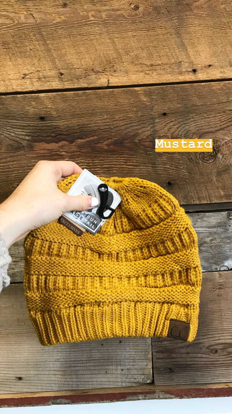 Thumbnail: CC Ladies Messy Bun Beanie | Several Colours
