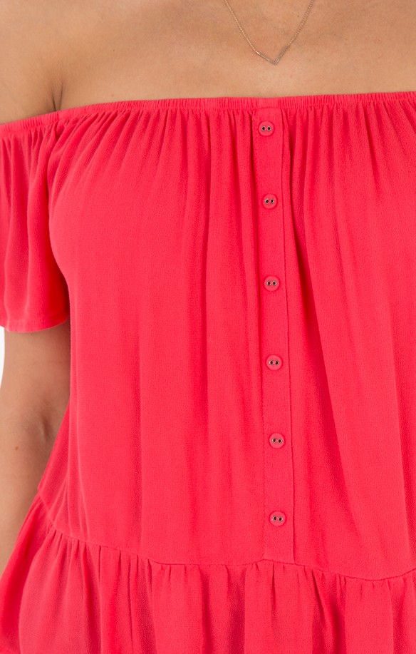 Thumbnail: Others Follow Panorama Off Shoulder Top- Geranium