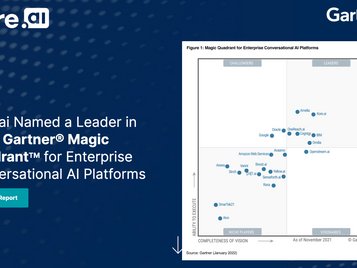 Congrats to startup Kore.ai positioning as Leader in the Gartner MQ for Conversational AI