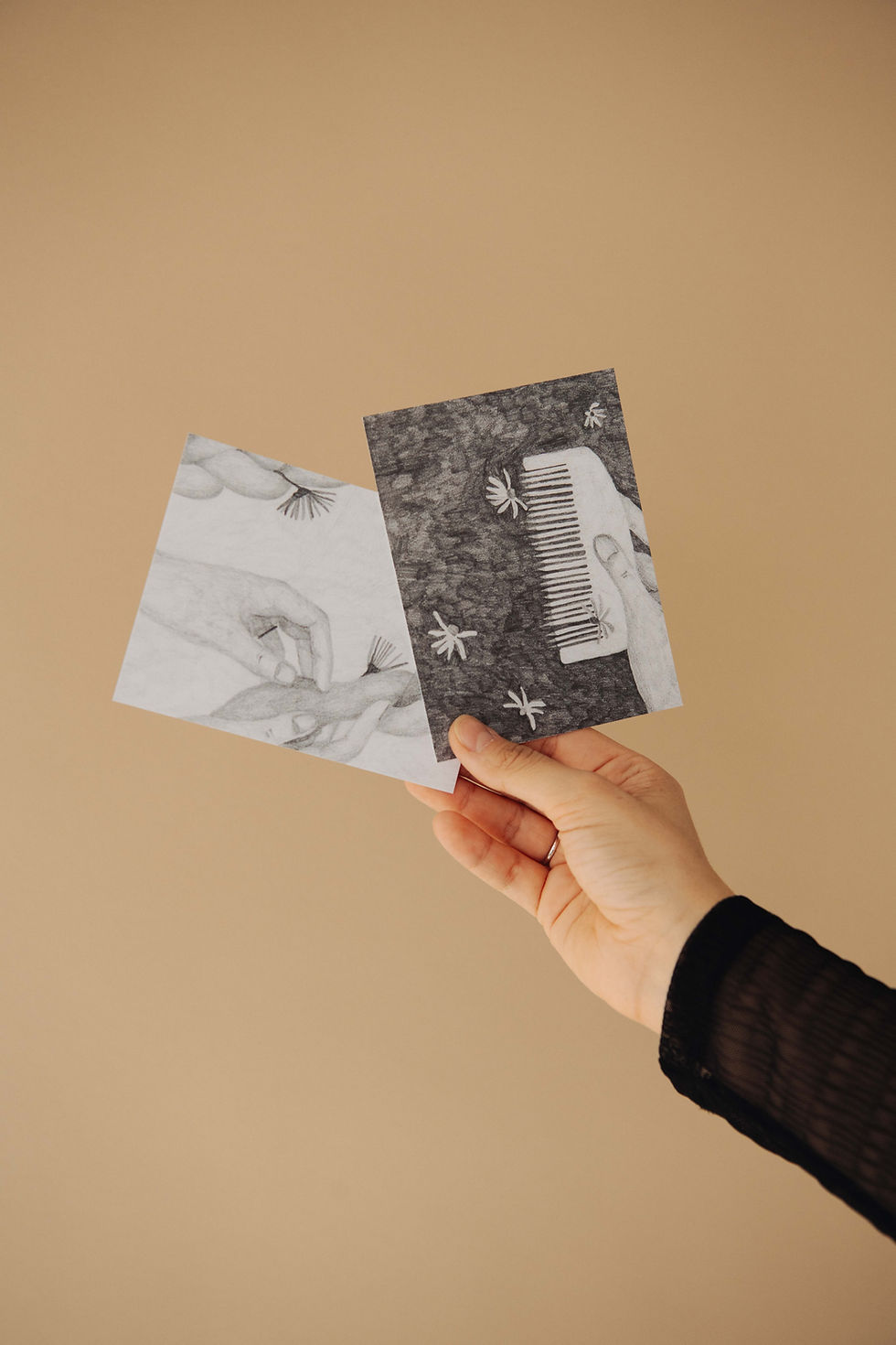 Thumbnail: Bouquet size M+ linen hair scrunchie + postcard
