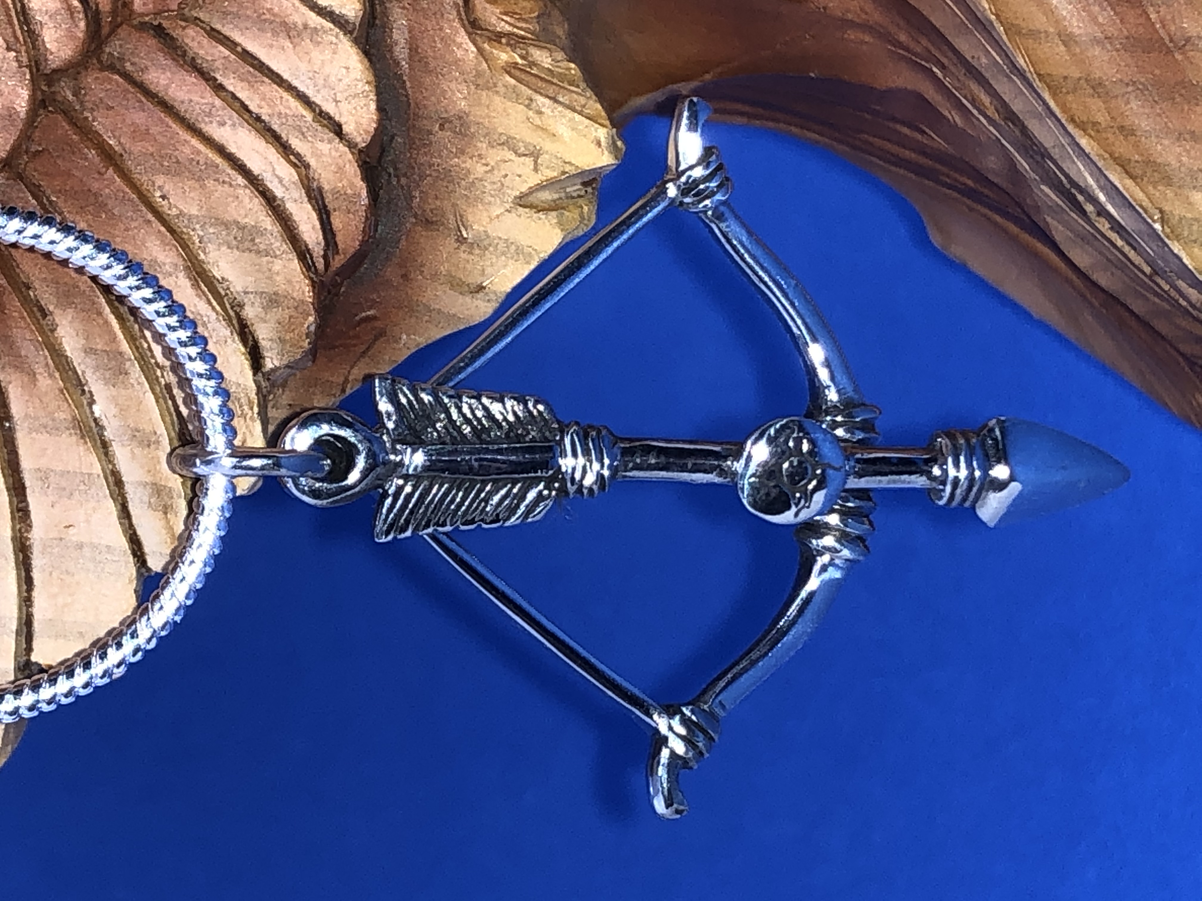 Sterling Silver Bow and Arrow Pendant