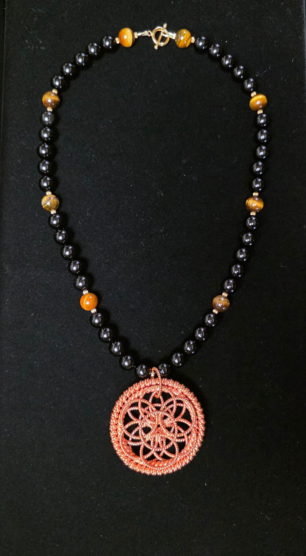 Thumbnail: Copper Soul Flower With Obsidian & Tigers Eye