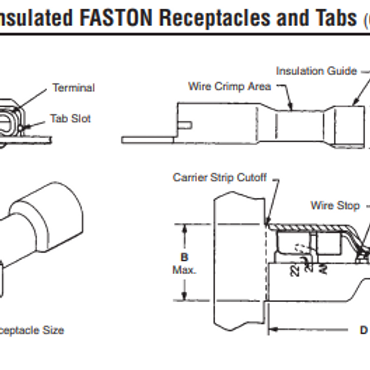 Faston Quick Connect Female 18 22awg 0 110 Eastern End Electronics