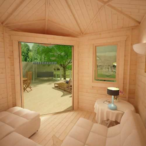 Thumbnail: Corner Cabin | 28mm Log Cabin 10' x 10'