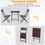 Thumbnail: Rattan Bistro Set: 1 x table, 2 x chairs - Brown