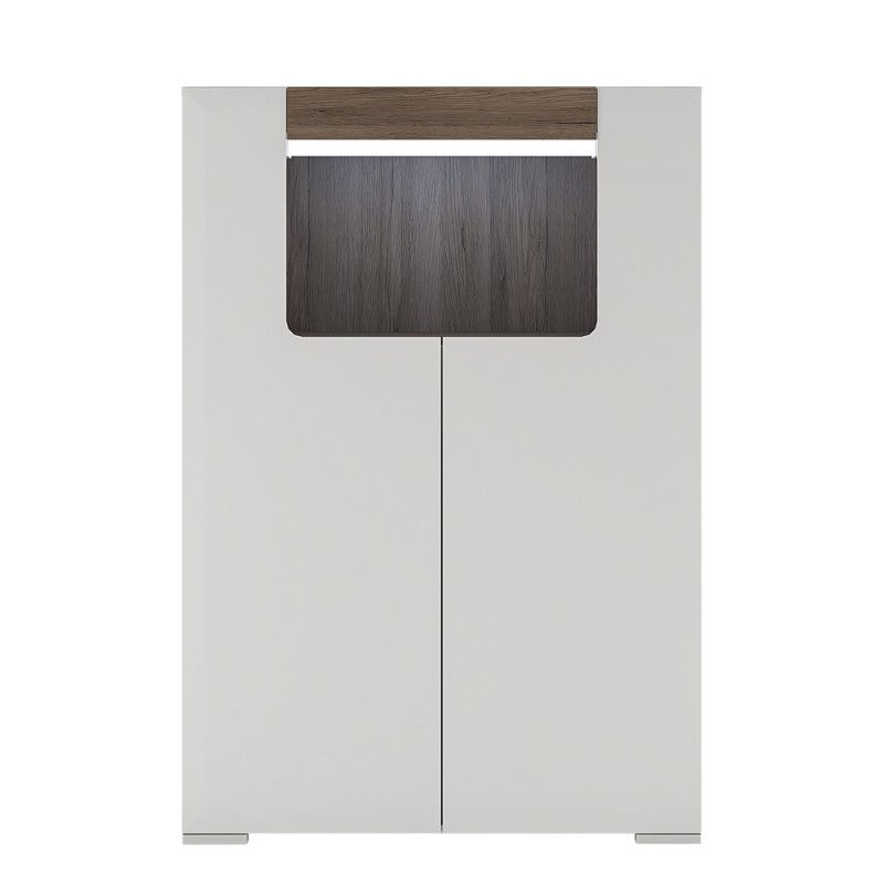 Toronto Low 2 Door cabinet with open shelf (inc. Plexi Lighting)