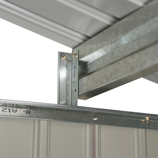 Thumbnail: 7ft x 4ft Lockable Metal Garden Tool Storage Shed Storage w/ Air Vents Grey