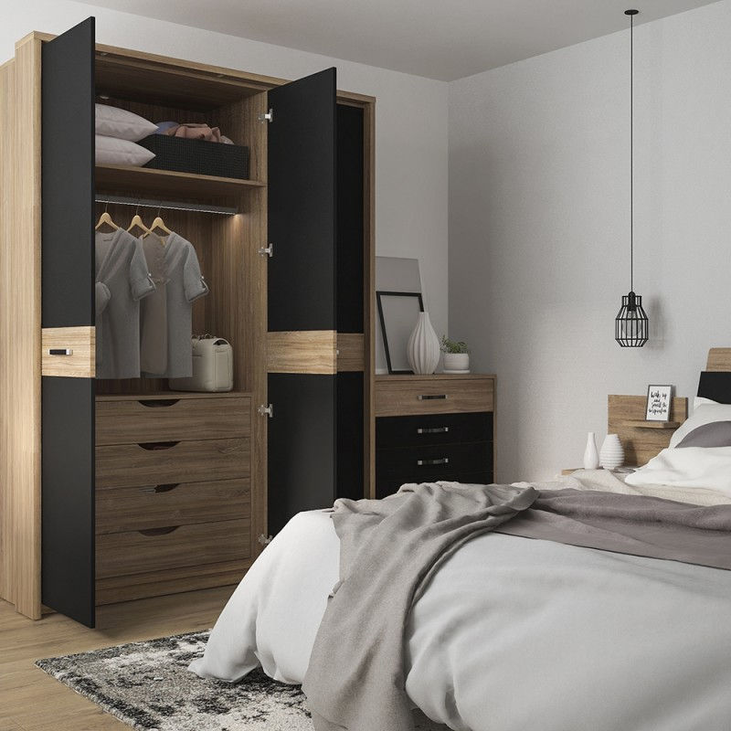 Thumbnail: Monaco 1 drawer bedside with open shelf (LH)