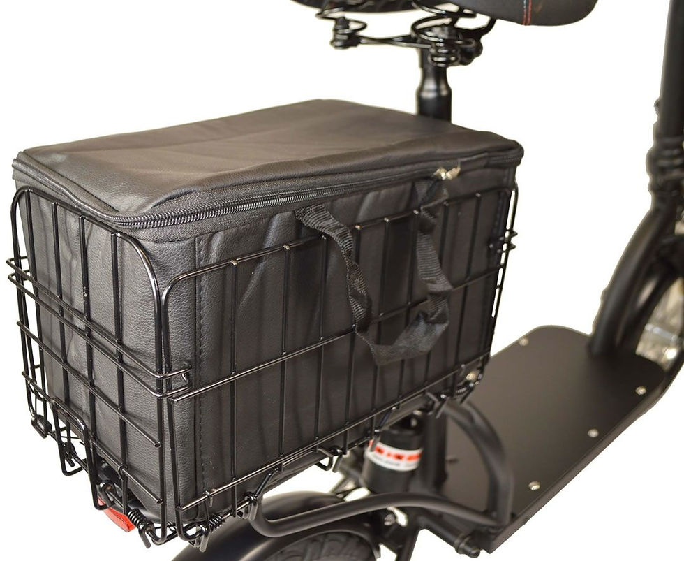 Thumbnail: ZIPPER M6 ELECTRIC SCOOTER WITH SEAT, CARGO BAG, SUSPENSION & KEY