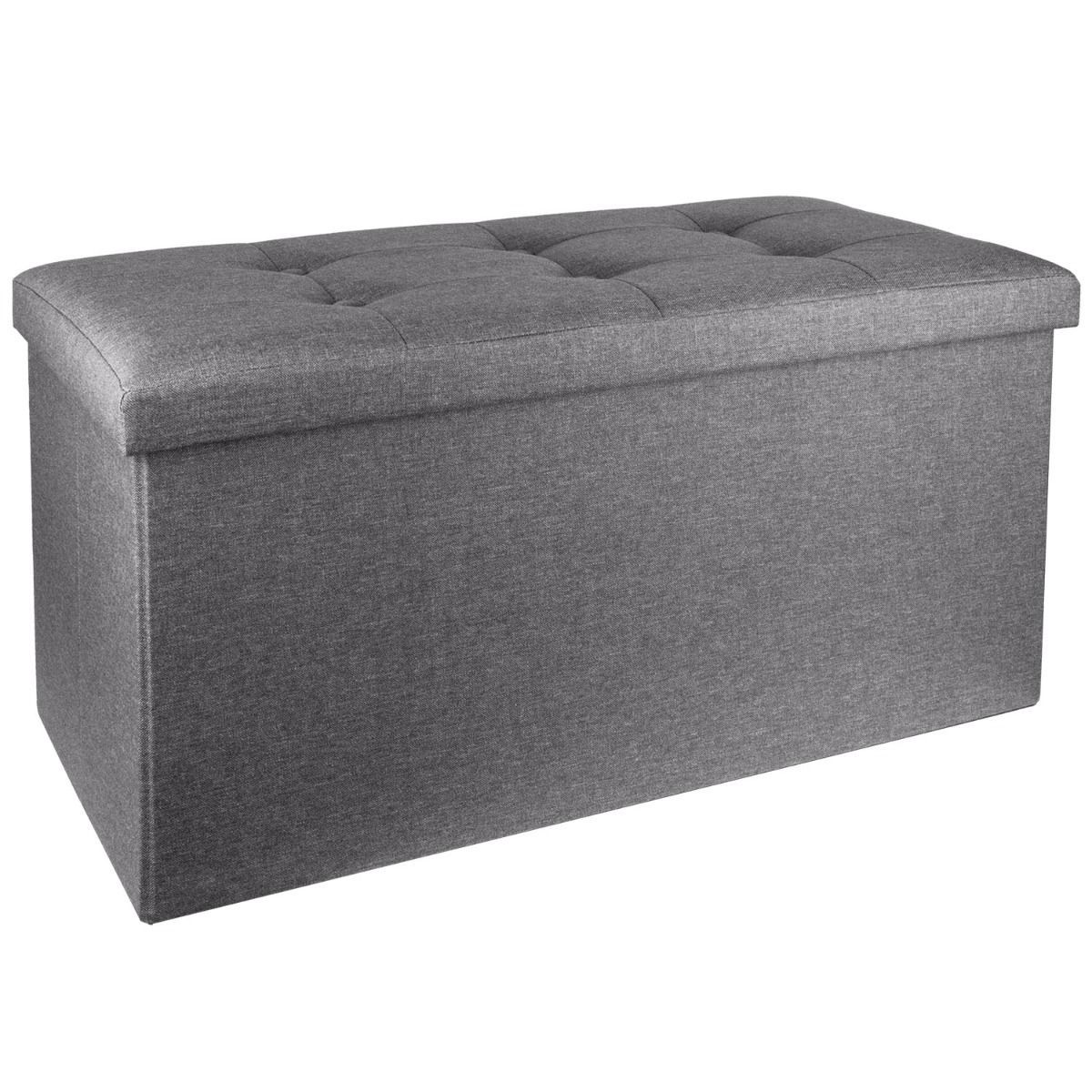 Folding Fabric Storage Ottoman - Large
