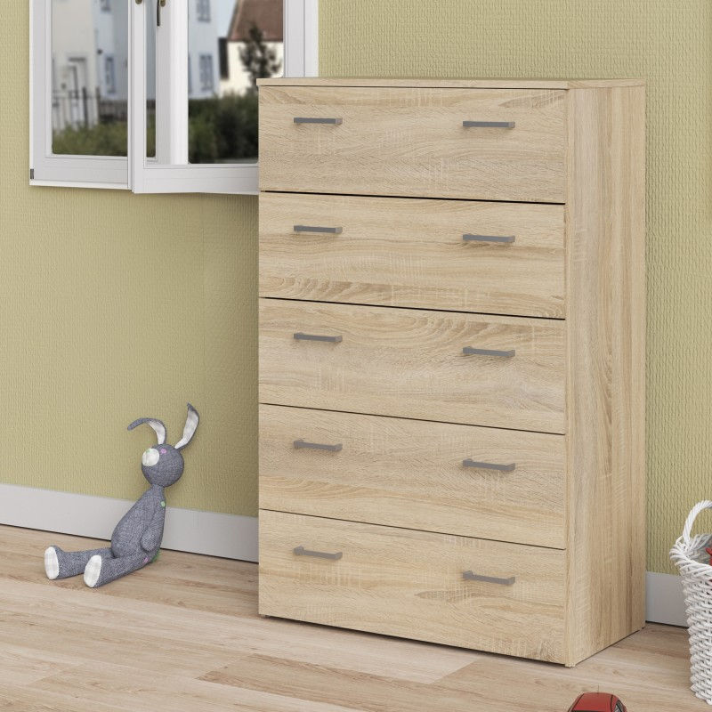 Thumbnail: Space Chest of 5 Drawers in Oak