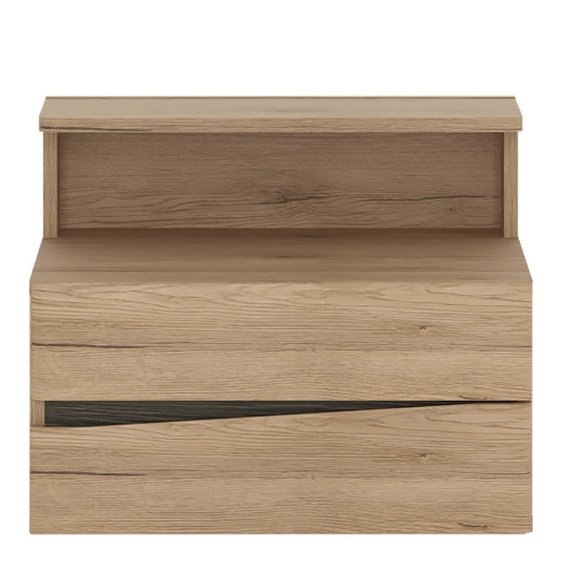 Thumbnail: Kensington 2 Drawer Bedside Cabinet RH Drawer (wall fixing) in Oak.