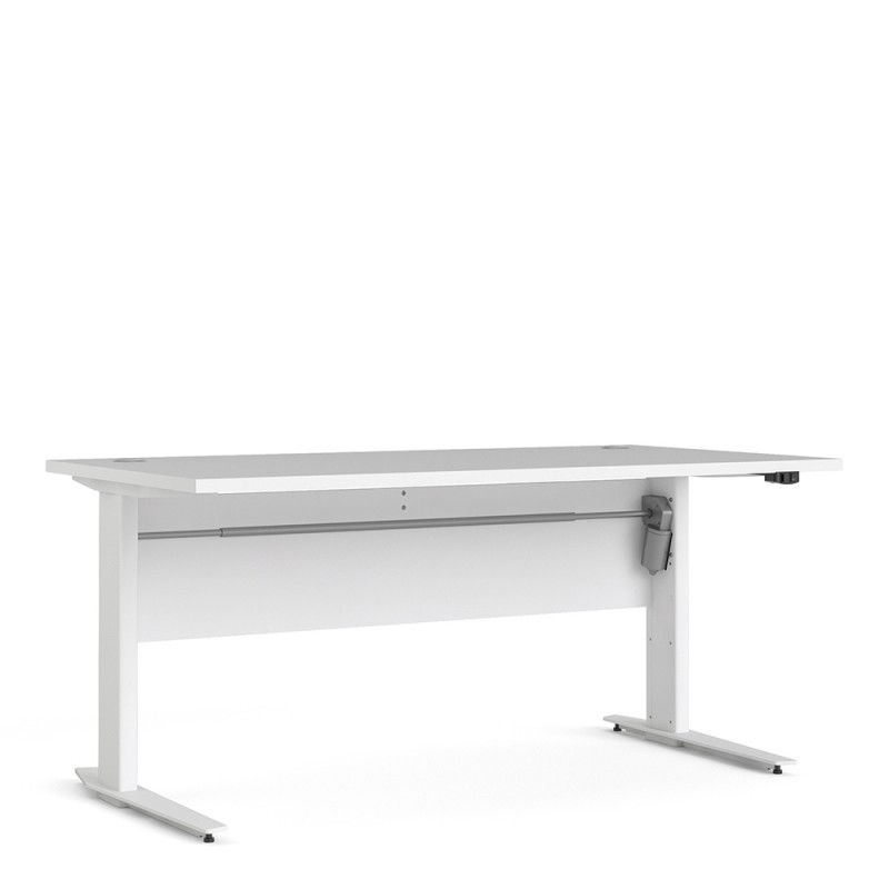 Prima Desk 150 cm with Height adjustable White legs with electric control