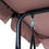 Thumbnail: 3-Seater Swing Chair, Steel - Brown