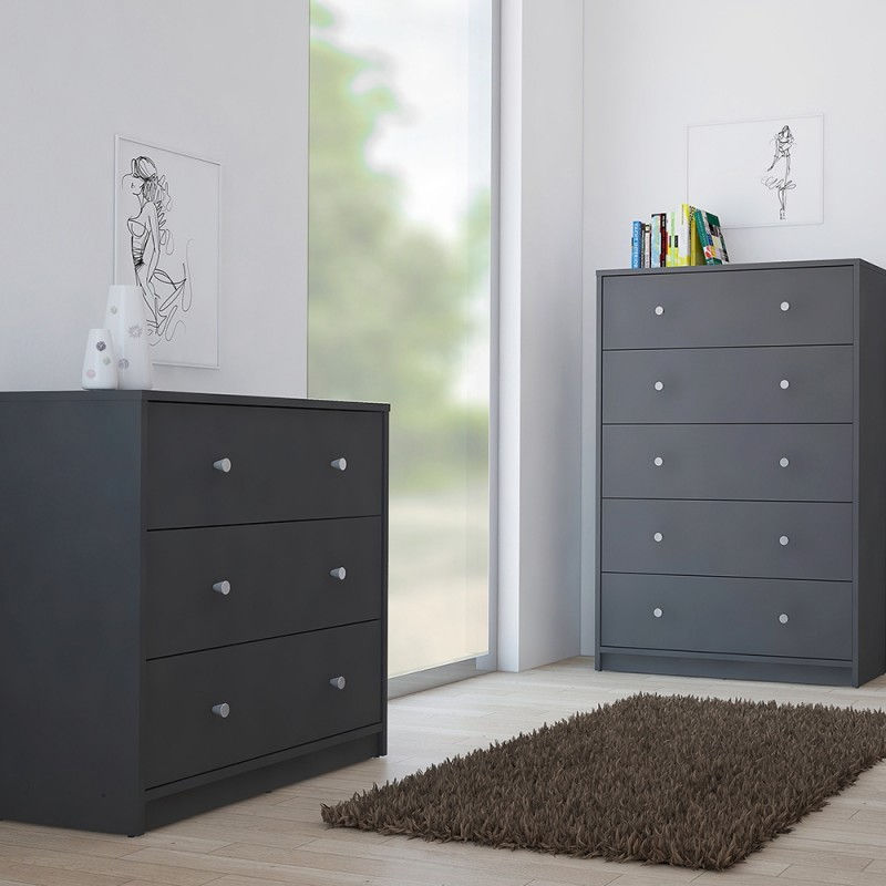 Thumbnail: May Chest of 3 Drawers in Grey