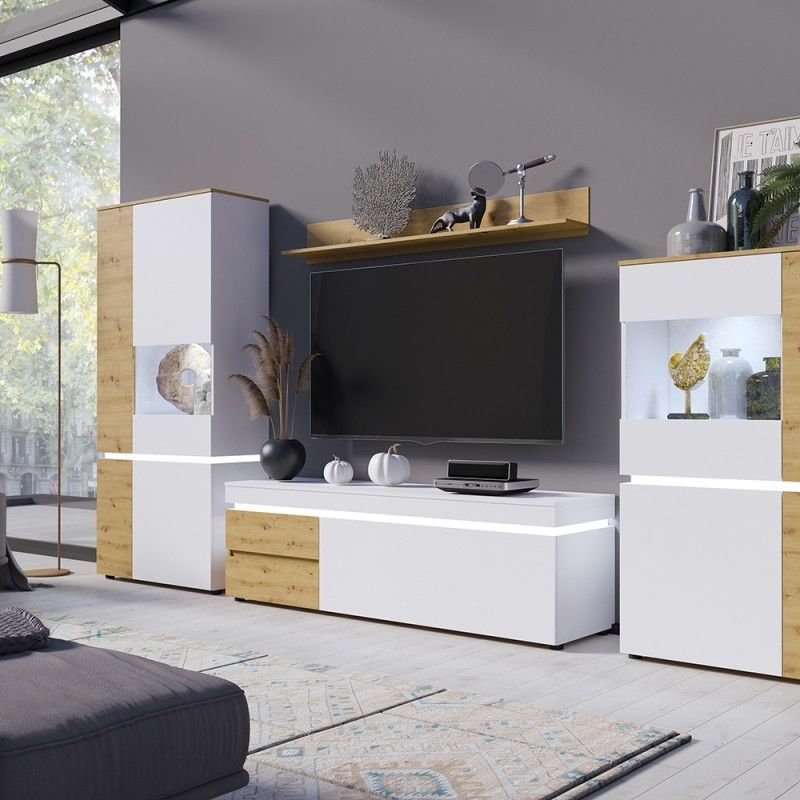 Thumbnail: Luci 160 cm wall shelf in Oak