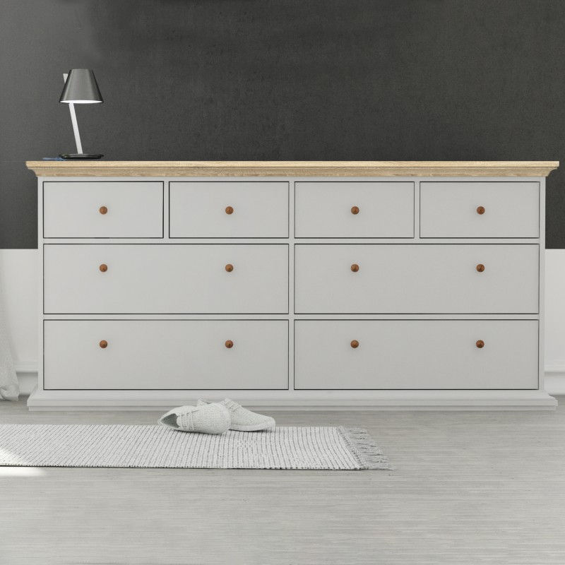 Thumbnail: Paris Chest of 8 Drawers in White and Oak