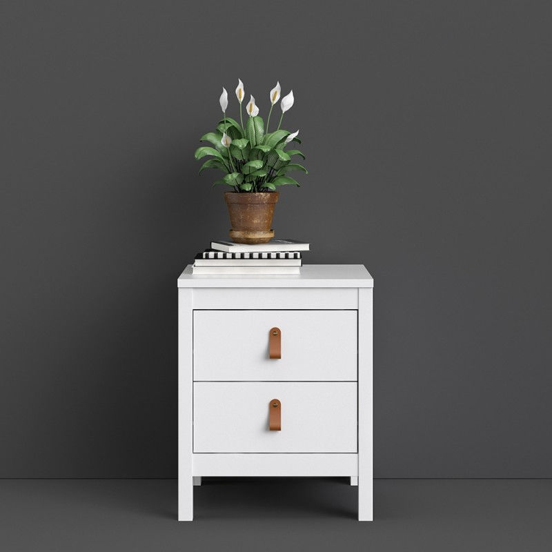 Thumbnail: Barcelona Bedside Table 2 drawers in White
