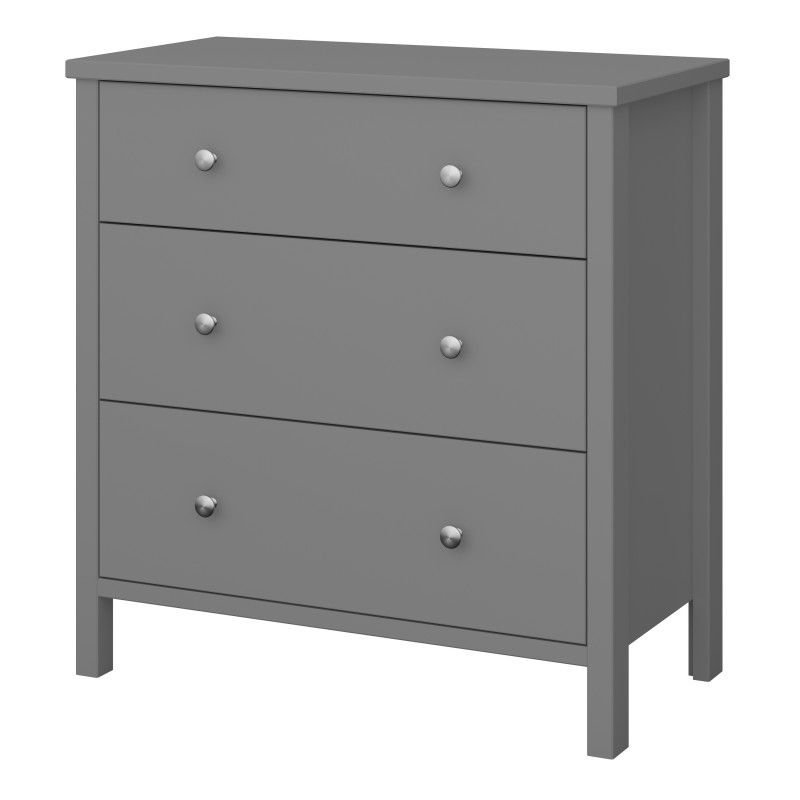 Thumbnail: Tromso 3 Drawer Chest Grey