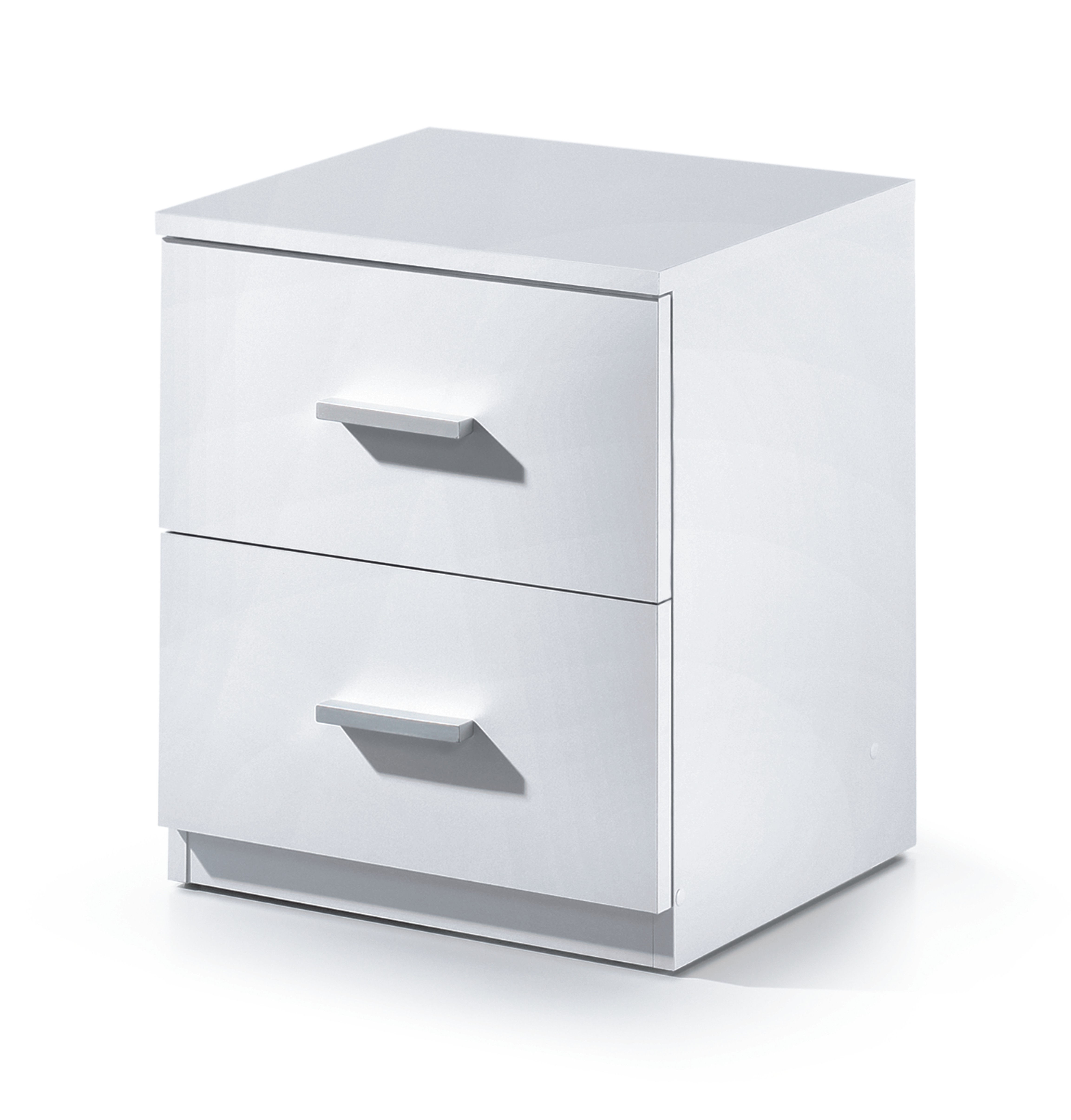 Tulip - White Gloss Bedside Cabinet