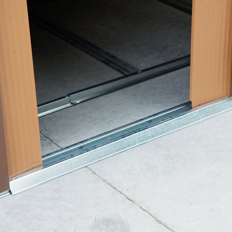 Thumbnail: 9 x 6ft Metal Garden Shed - Khaki