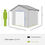 Thumbnail: 6.3ft x 3.6ft Corrugated Metal Garden Shed with Sliding Door Sloped Roof - Green