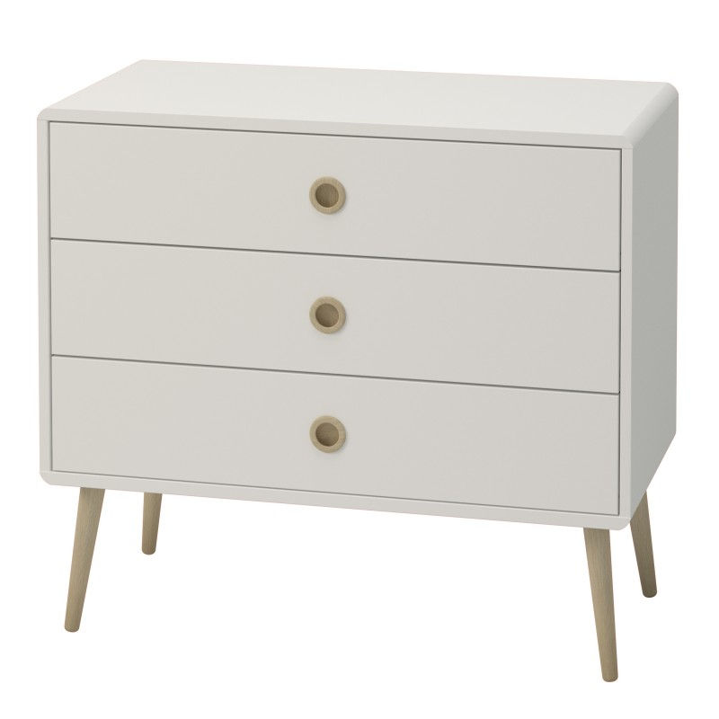 Thumbnail: Softline 3 Drawer Wide Chest Off White