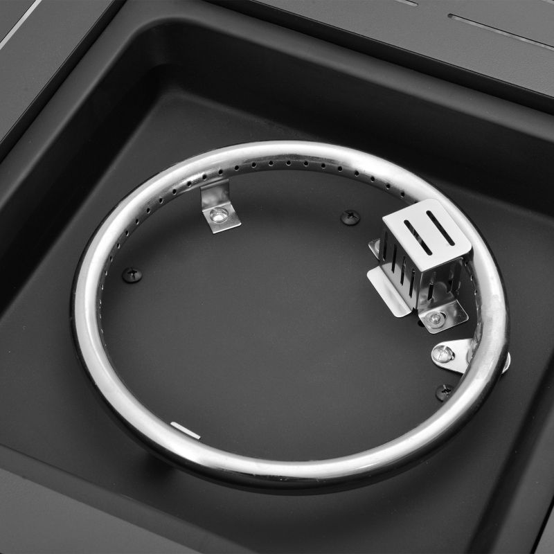 Thumbnail: Square Propane Gas Fire Pit Table, 50000 BTU Rattan Smokeless Firepit