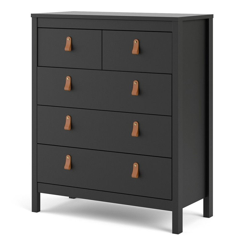 Thumbnail: Barcelona Chest 3+2 drawers in Matt Black