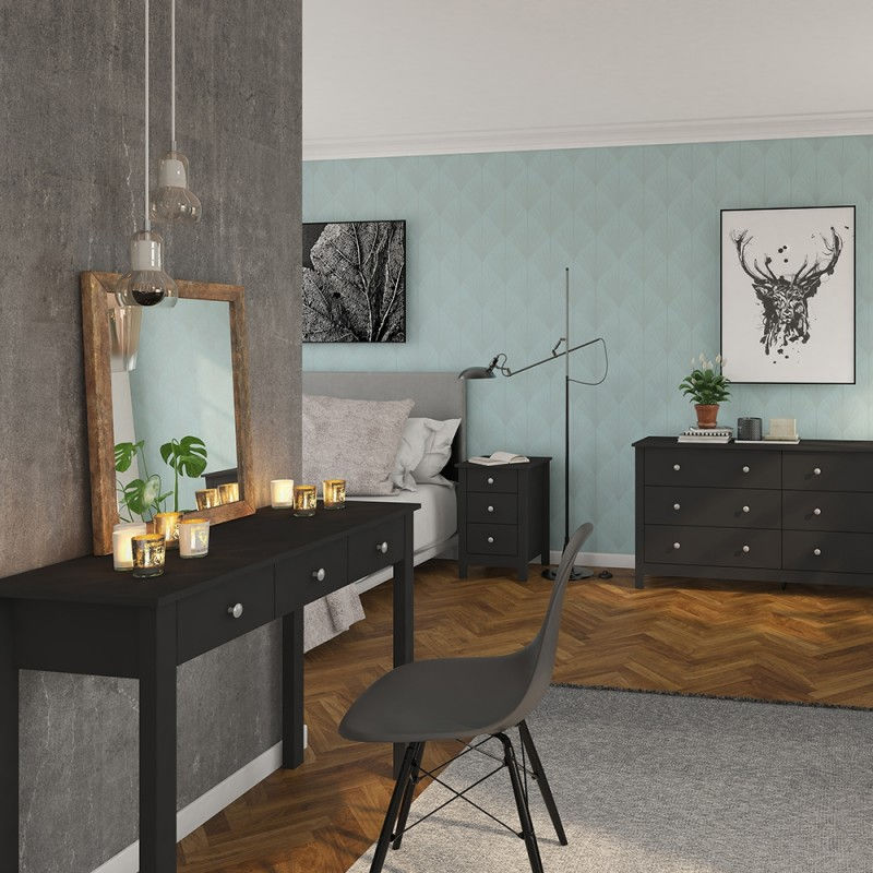 Thumbnail: Florence 3 drawer bedside in Black