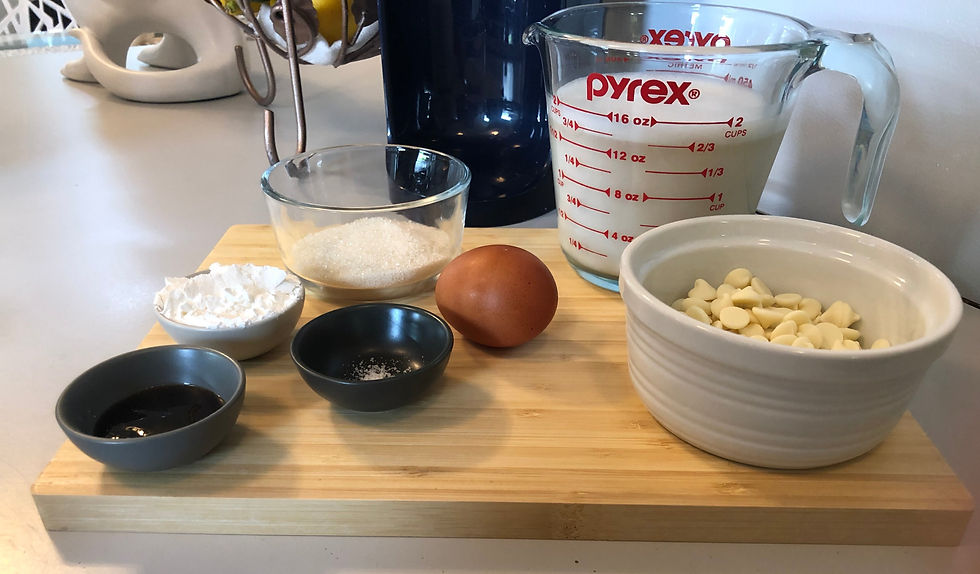 Ingredients for oat milk pudding