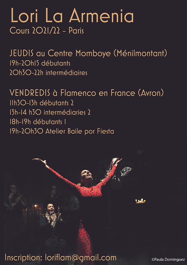 COURS DE FLAMENCO A PARIS LORI LA ARMENIA
