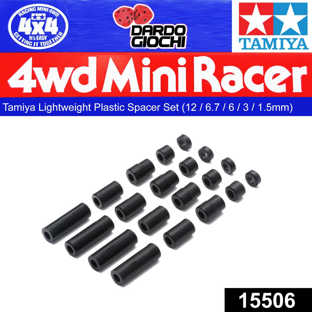 Lightweight Plastic Spacer Set ( 12/6.7/6/3/1.5mm ) ITEM 15506