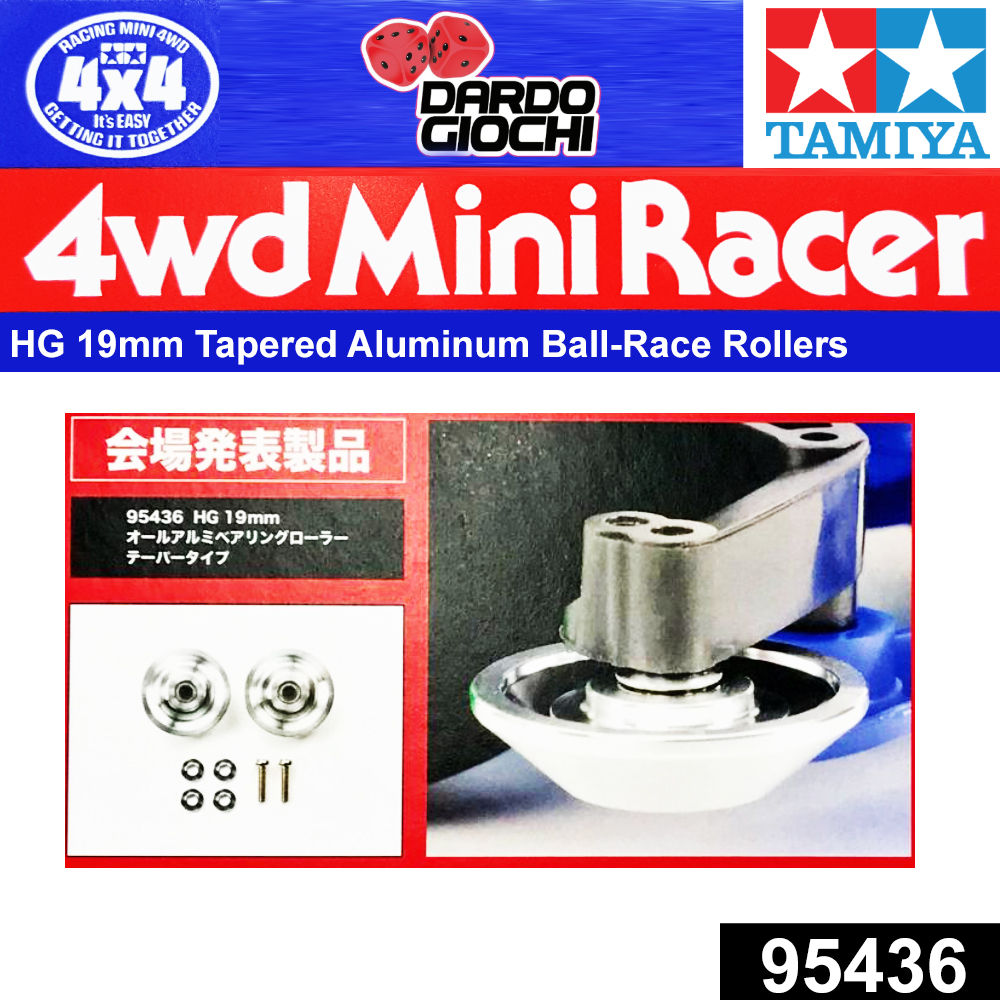 HG 19mm Tapered Aluminum Ball-Race Rollers (Ringless) ITEM 95436