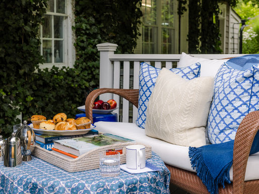 Hamptons Blue outdoor summer entertaining hostess gift guide