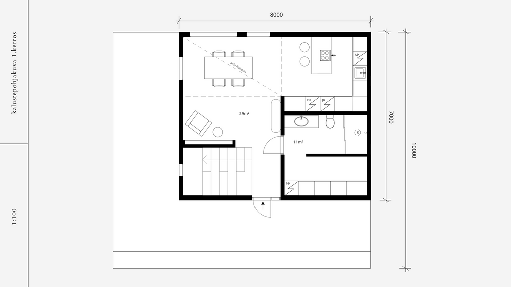 Sisustussuunnittelu, skandinaavinen rintamamiestalo